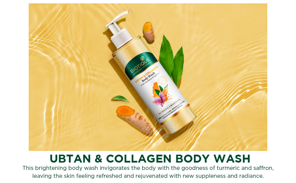 Biotique ubtan & collagen body wash 200ml