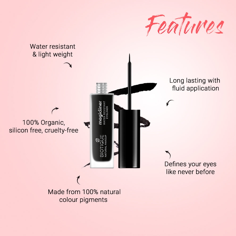 Biotique natural makeup magicliner, midnight black, 9ml
