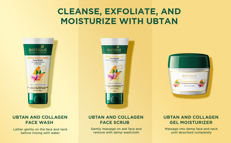 Biotique ubtan & collagen face wash 150ml