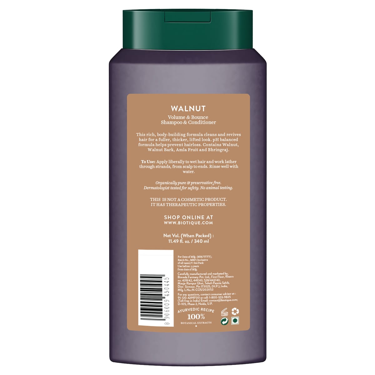 Walnut volume & bounce shampoo and conditioner