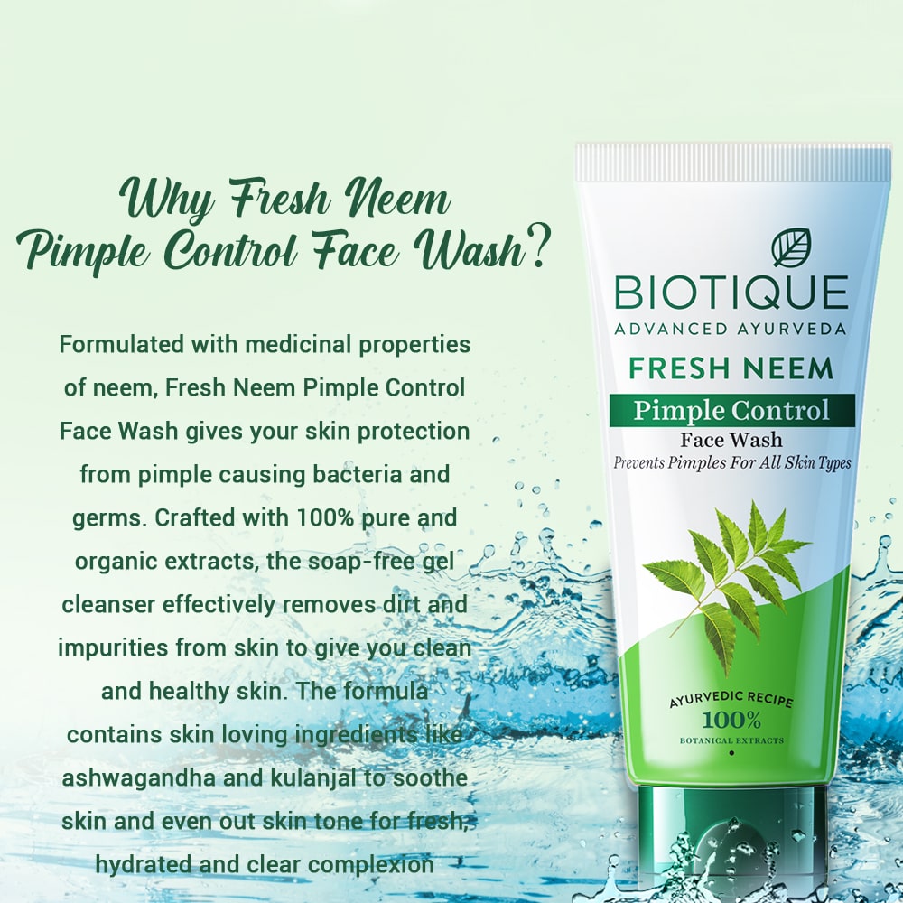 Fresh neem pimple control face wash