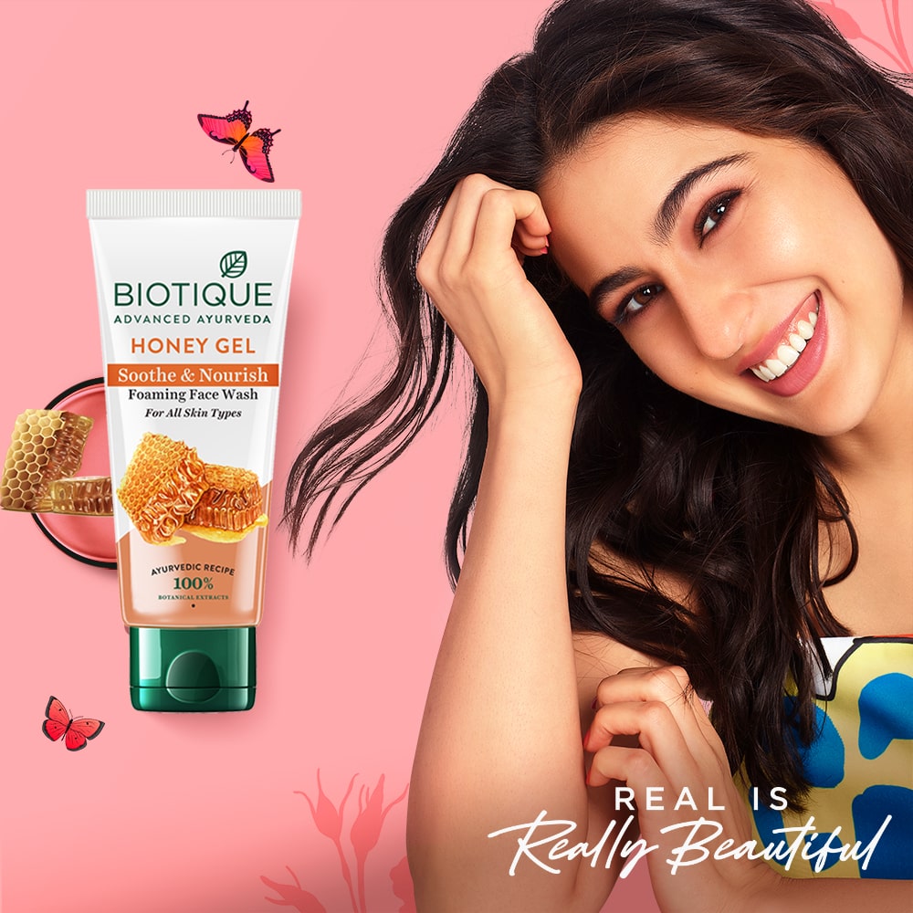 Honey gel soothe & nourish foaming face wash