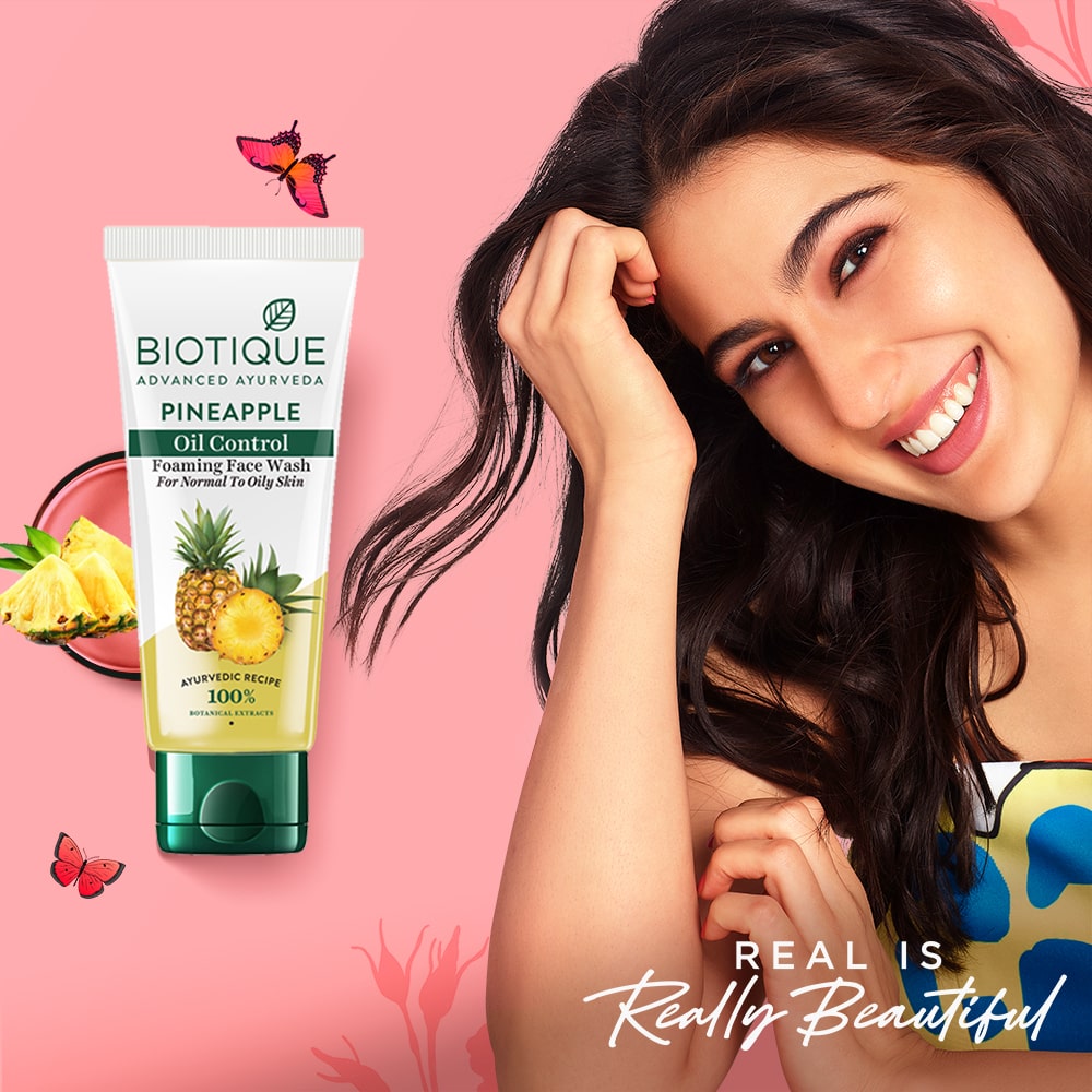 Pineapple oil control foaming face wash