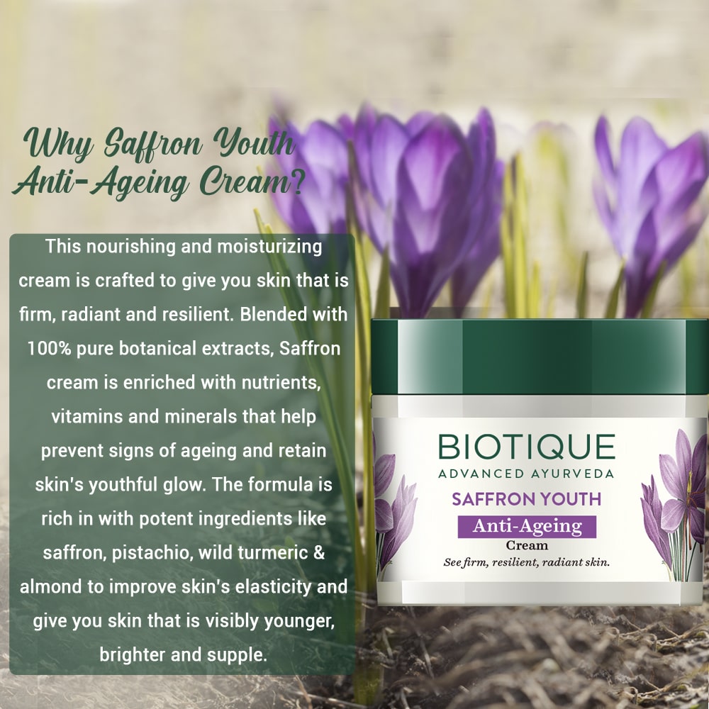 Saffron youth anti-ageing cream