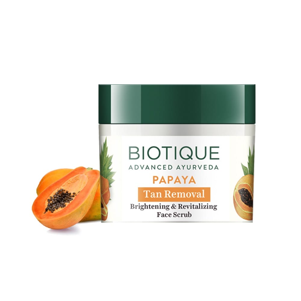 Papaya tan removal brightening & revitalizing face scrub
