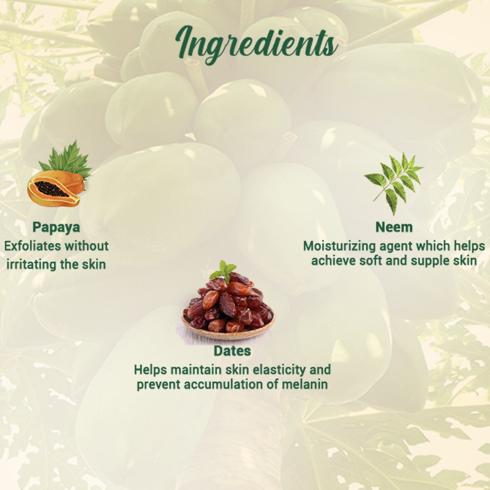 Papaya tan removal brightening & revitalizing face scrub
