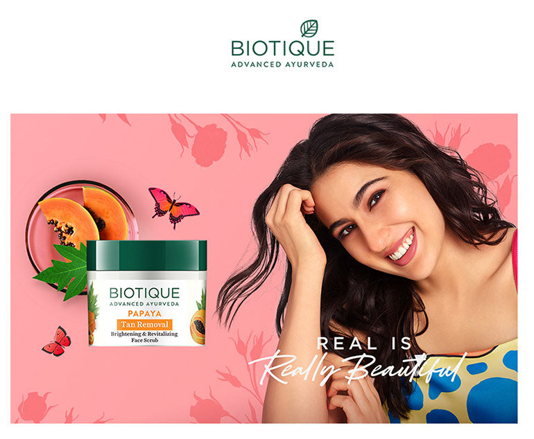 Papaya tan removal brightening & revitalizing face scrub A+ image