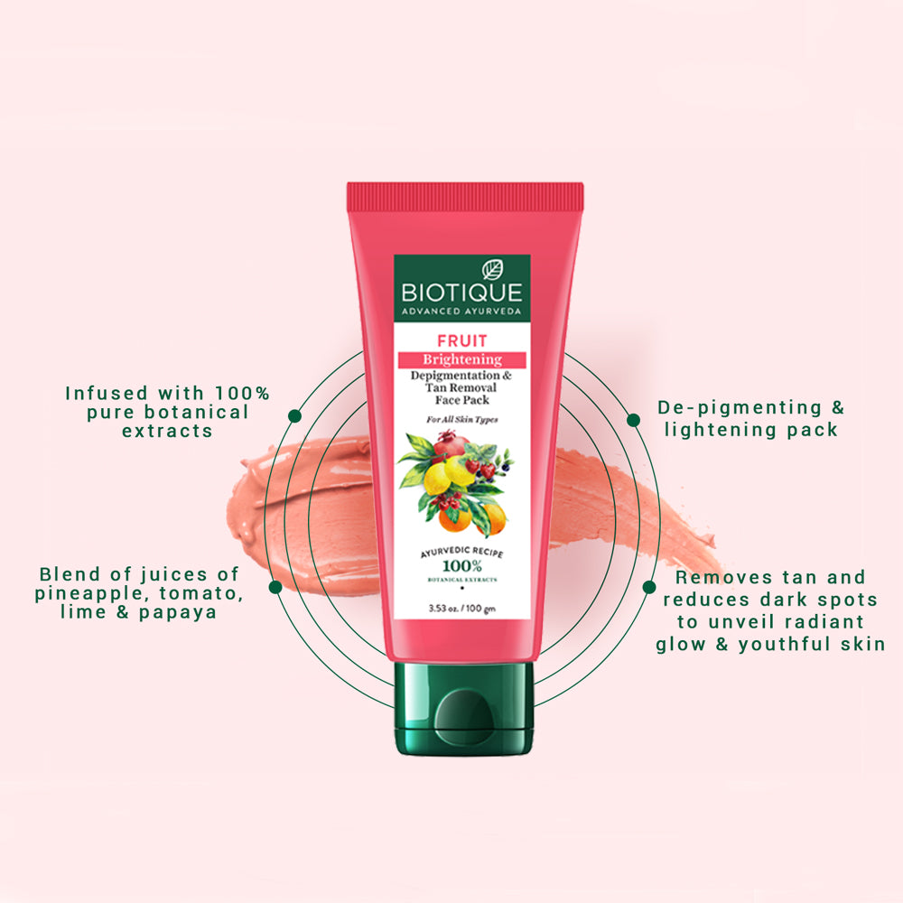 Fruit brightening depigmentation & tan removal face pack 100ml