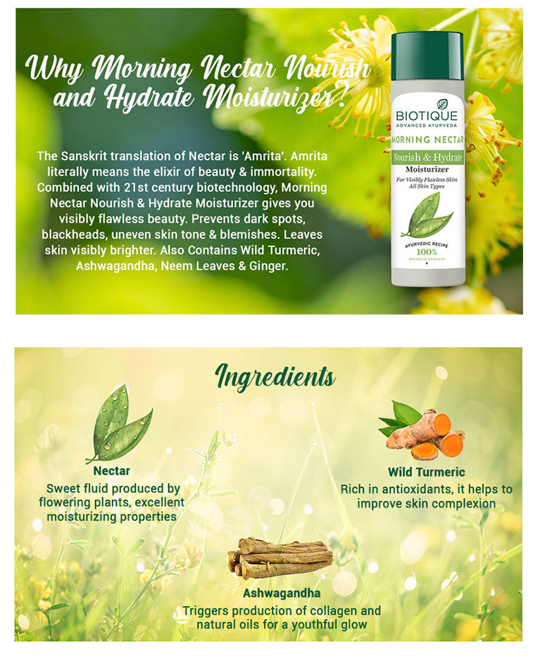 Morning nectar nourish & hydrate moisturizer A+ image