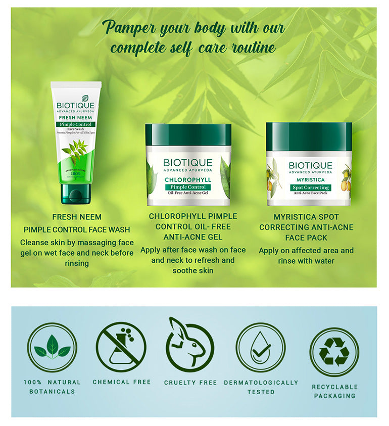 Fresh neem pimple control face wash A+ image