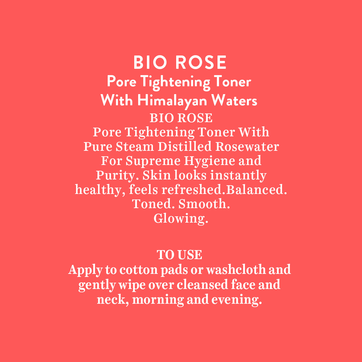 Rose pore tightening toner with himalayan waters120ml